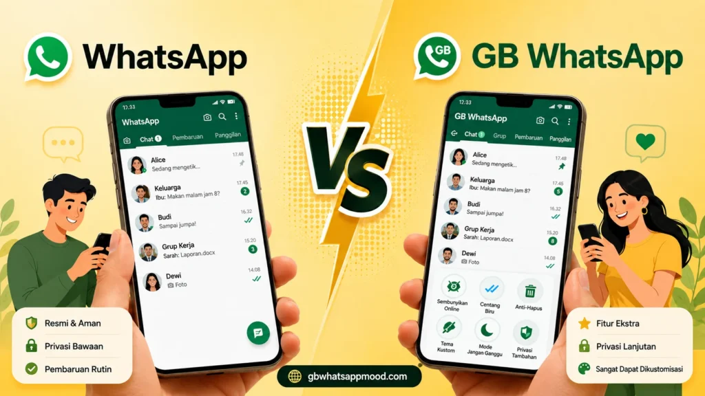 GB WhatsApp Vs. Resmi WhatsApp